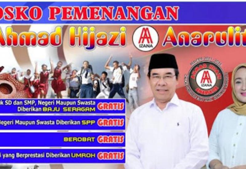 Tampak brosur pasangan Hijazi - Anarulita.