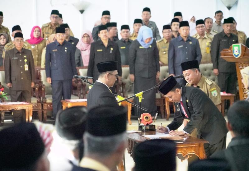 Prosesi mutasi 280 pejabat Pemprov Bengkulu.