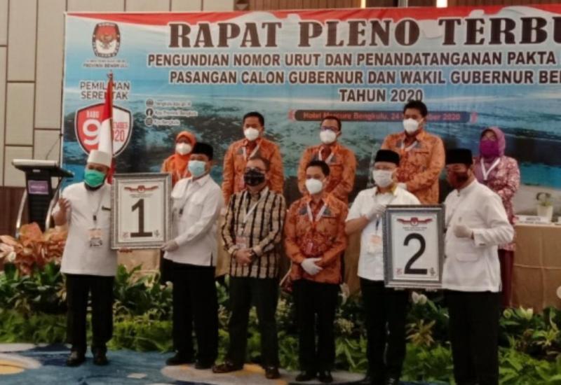 Undian Nomor Urut Cagub Bengkulu, Helmi 1 Rohidin 2