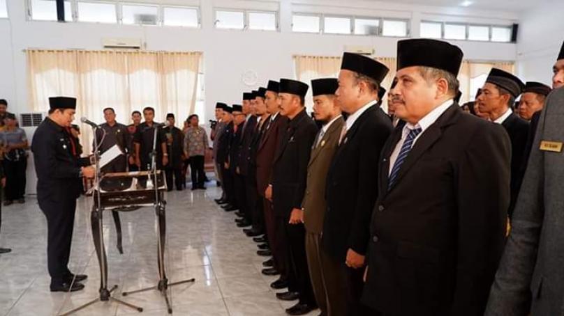 Prosesi mutasi 69 pejabat Pemkab Bengkulu Utara.