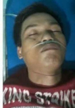 Kondisi Pardi yang tidak sadarkan diri setelah melakukan percobaan bunuh diri.