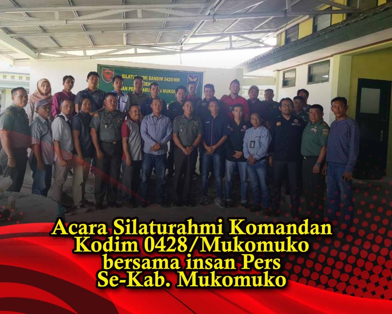 Dandim Mukomuko bersama insan pers Mukomuko.