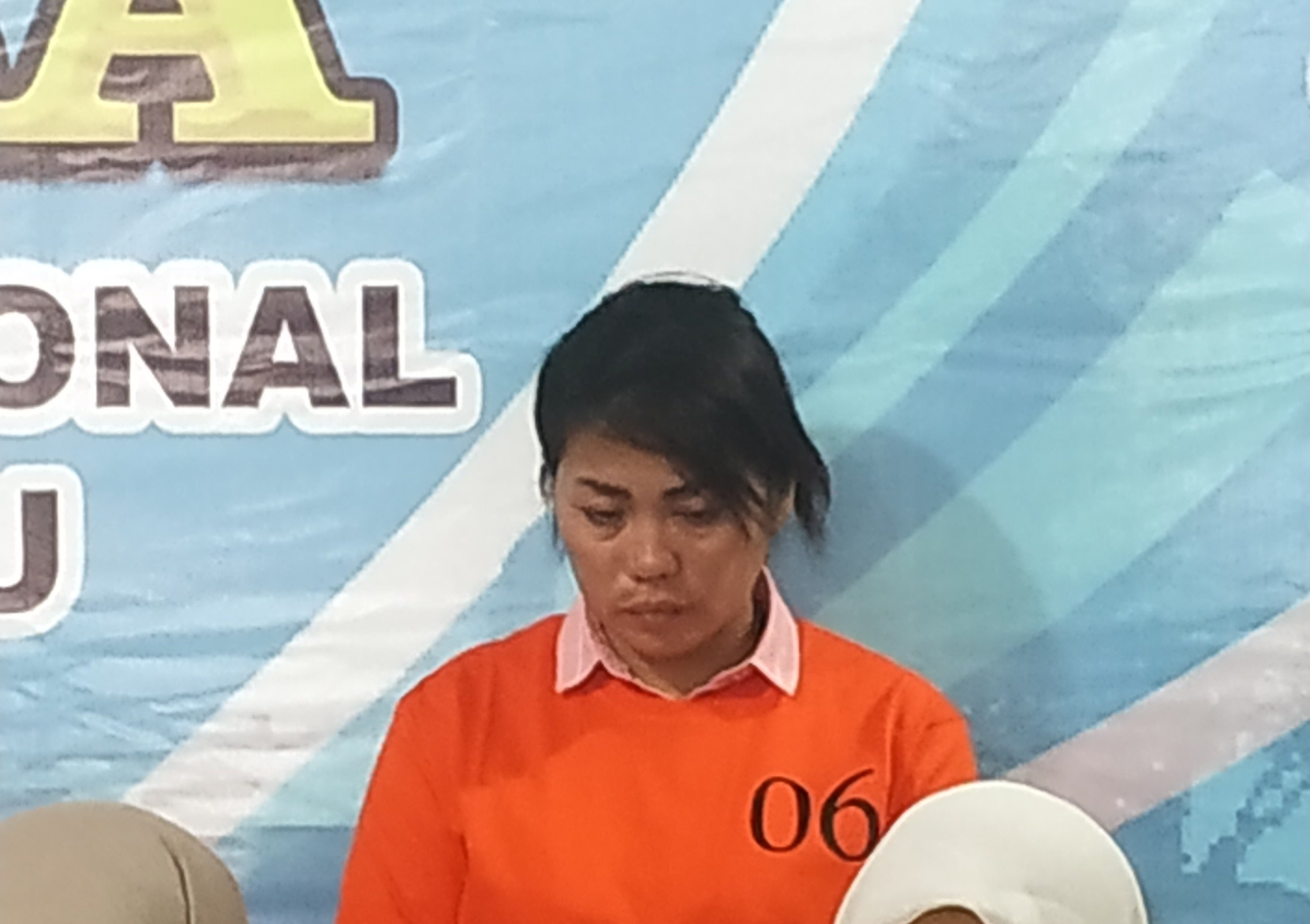 Raut wajah Sulaita usai ditangkap oleh tim dari BNNP Bengkulu.