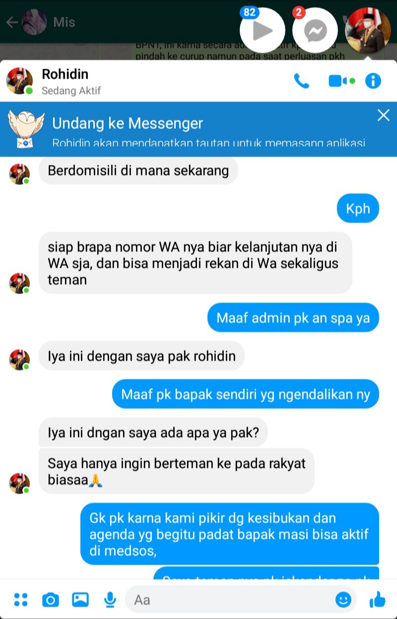 Waspada! Marak Akun Palsu Mengatasnamakan Rohidin Mersyah