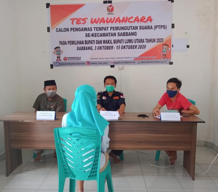 Calon PTPS Panwaslu Sabbang Dites Wawancara