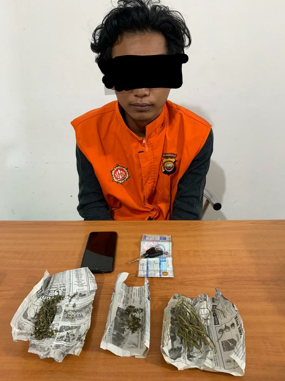 Polisi Tangkap Pengedar Ganja Saat Berada di Pagar Dewa