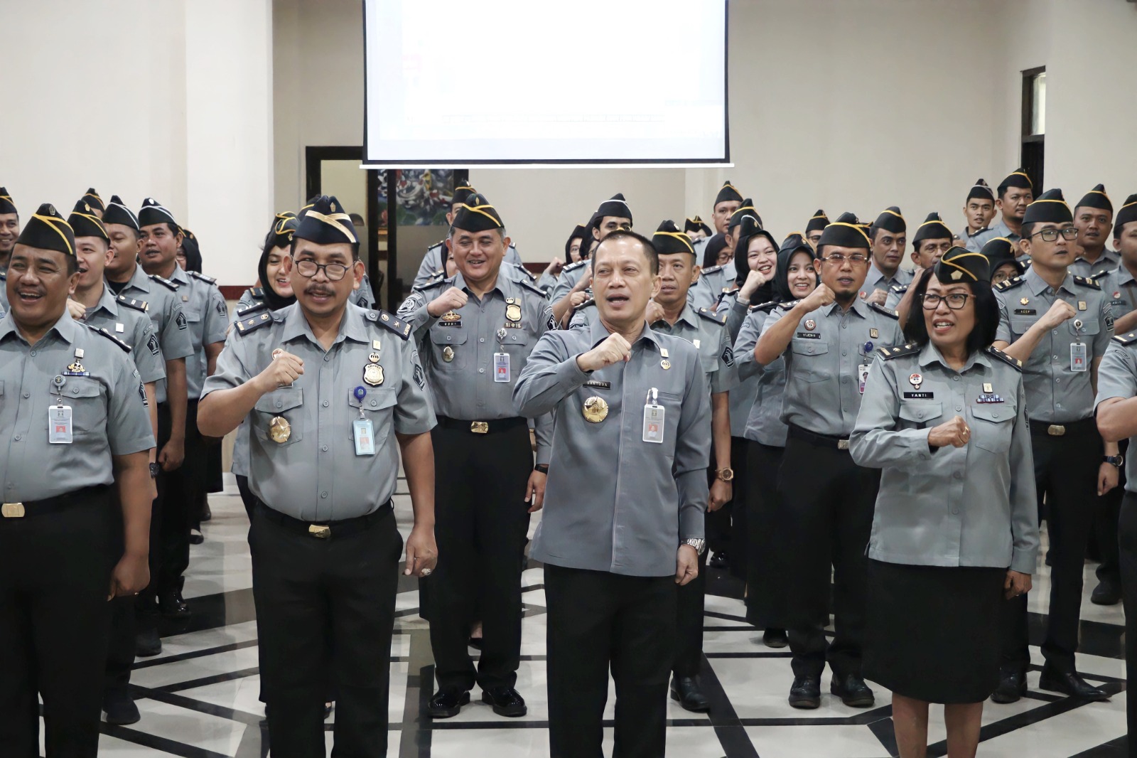 Kemenkumham Bengkulu Ikuti Apel Pagi Virtual Bersama Menteri Hukum dan HAM Supratman Andi Agtas