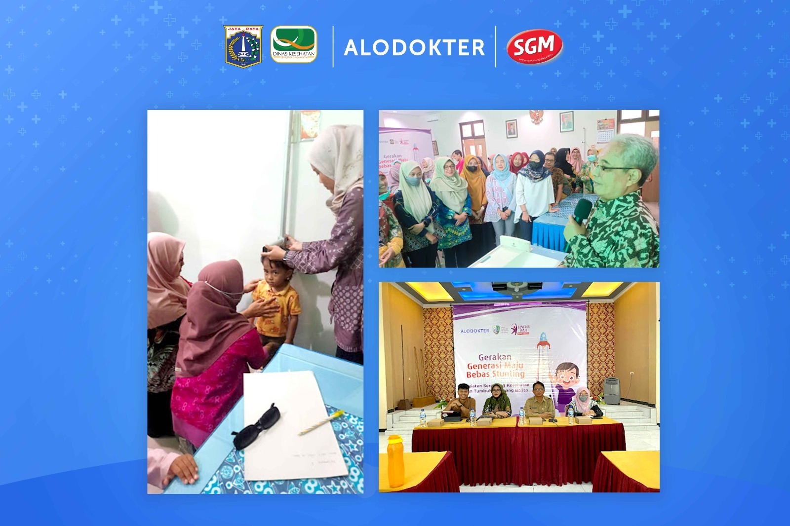 Dinas Kesehatan, Danone Indonesia, dan Alodokter, Gelar Program Pelatihan dan Screening Generasi Maju Bebas Stunting 