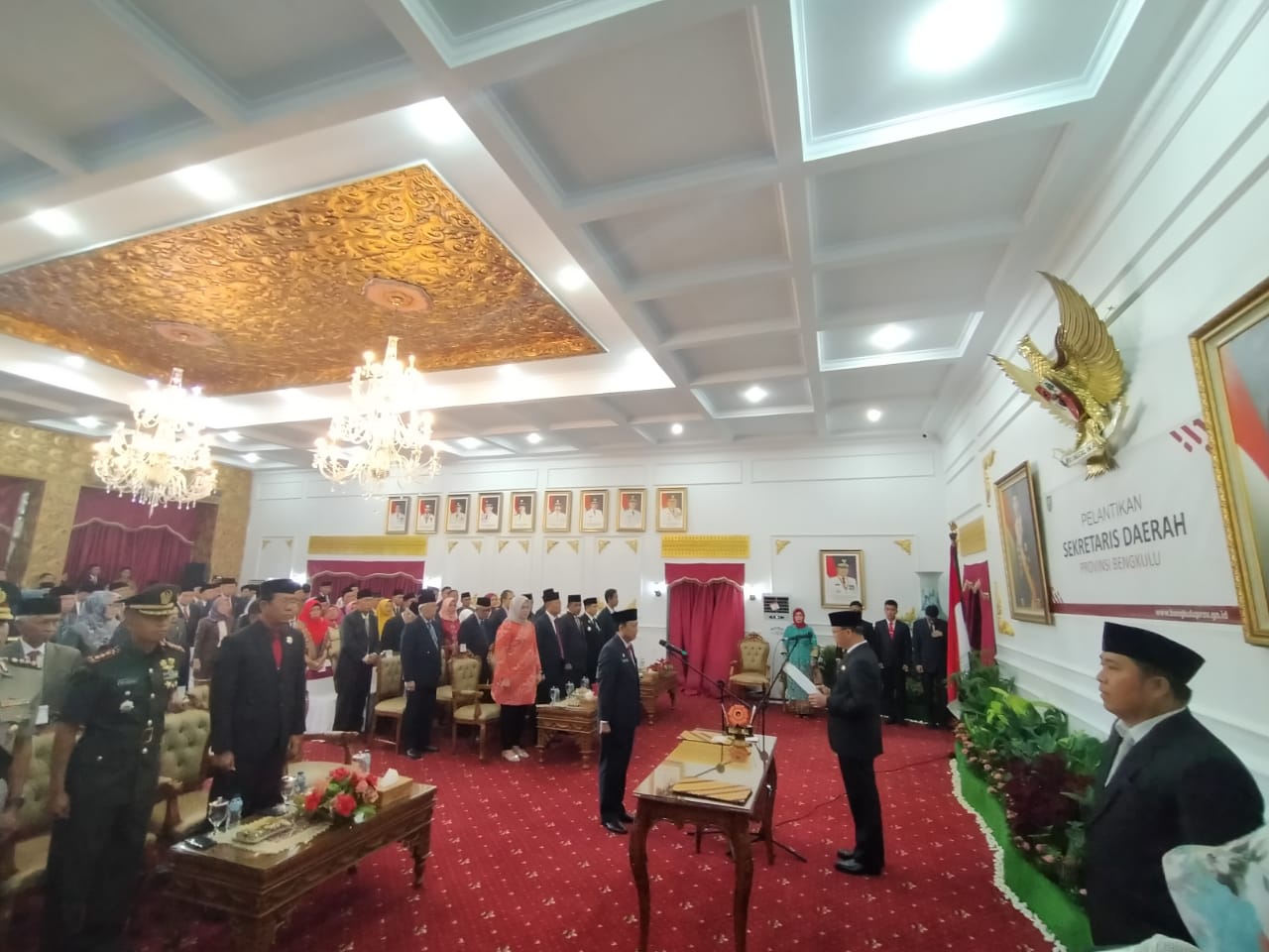 Detik-detik pelantikan sekda Provinsi Bengkulu.