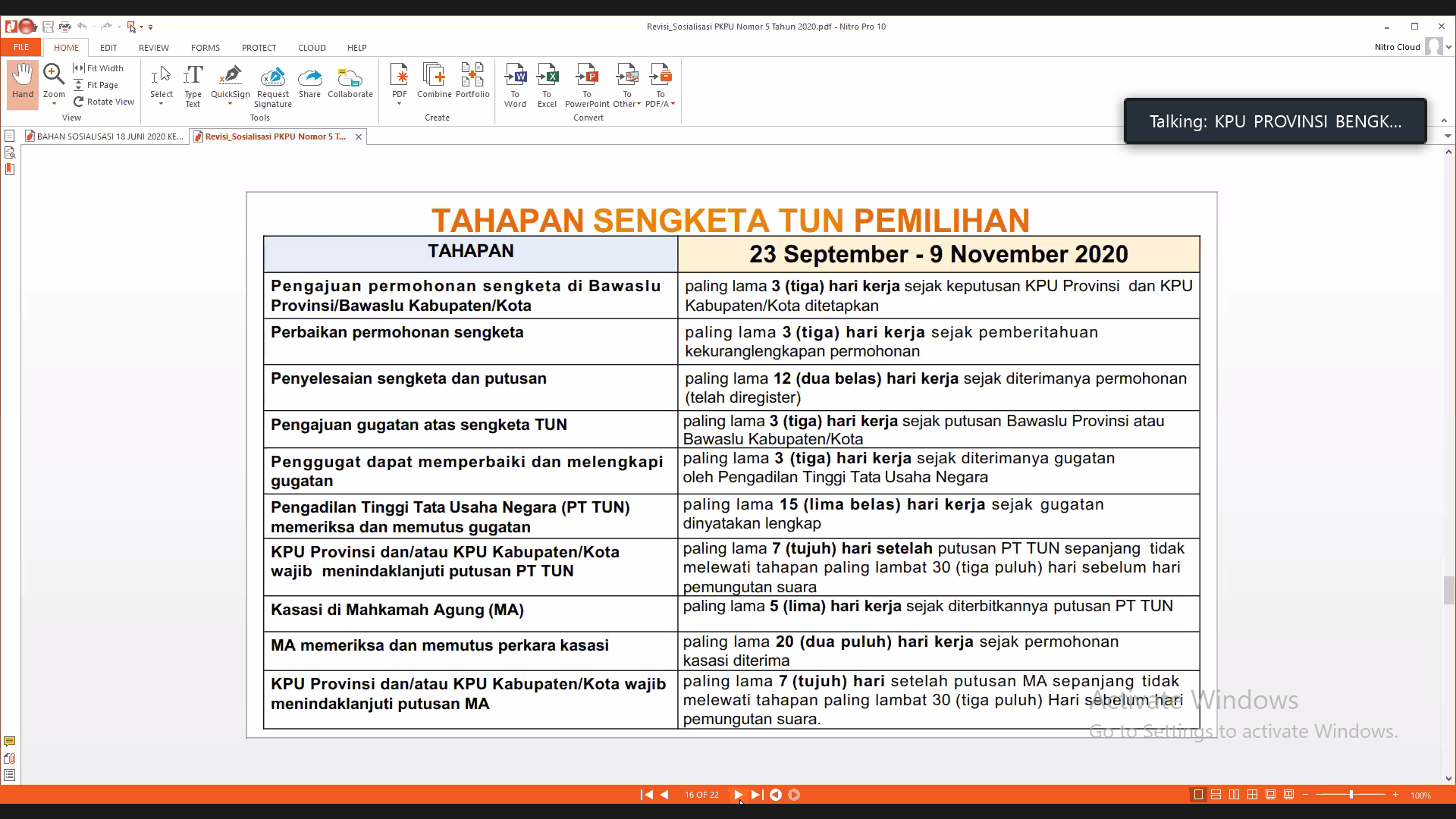 Cegah Kekeliruan, KPU Provinsi Bengkulu Sosialisasikan Tahapan Pemilu 2020