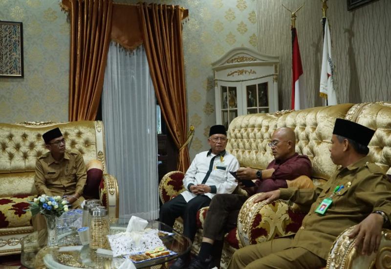Saat pertemuan antara Baznas Provinsi dengan Bupati BS.