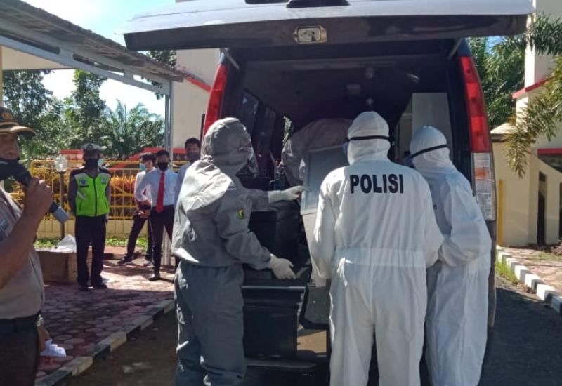 Polres Mukomuko Latih Personel Lakukan Pemulasaran Jenazah Covid-19