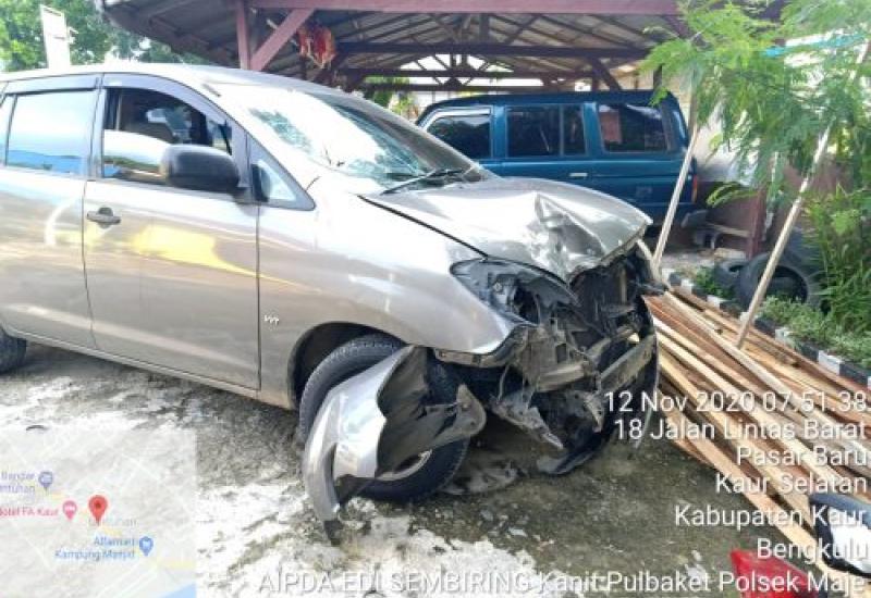 Dihantam Minibus, Personel Polsek Maje Patah Kaki