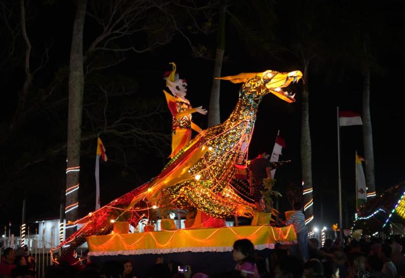 Salah satu pertunjukan Telong-Telong di Festival Tabut Bengkulu tahun 2019
