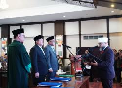 Foto pelantikan Dirut Bank Bengkulu, Iswahyudi 